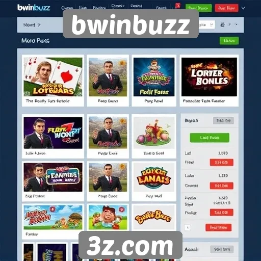 Análise dos jogos disponíveis no bwinbuzz